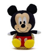 Dog Toy Squeaker Plush with Rope - Disney Mickey Mouse Chibi Sitting Pose