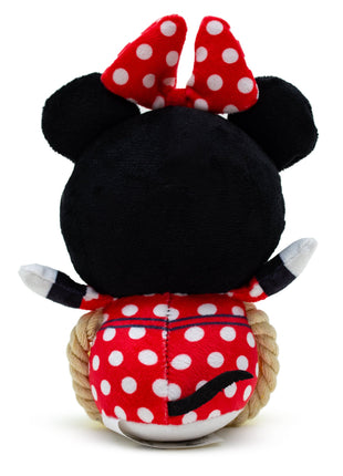 Dog Toy Squeaker Plush with Rope - Disney Minnie Mouse Chibi Sitting Pose