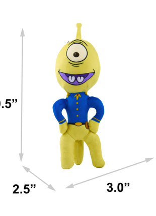Dog Toy Squeaker Plush - Lilo and Stitch Pleakley Smiling Full Body Standing Pose