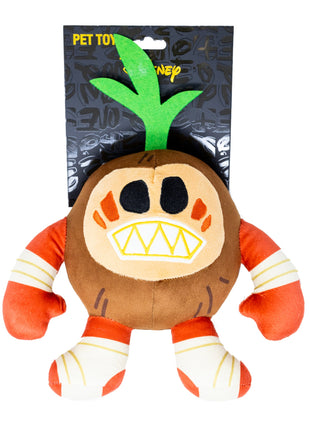 Dog Toy Squeaker Plush - Moana Kakamora Coconut Monster Full Body Pose
