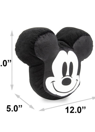 Dog Toy Squeaker Plush - Disney Mickey Mouse Smiling Face Black