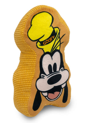 Dog Toy Squeaker Plush - Disney Goofy Smiling Face Golden Yellow