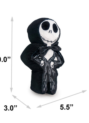 Dog Toy Squeaker Plush - A Nightmare Before Christmas Jack Skellington Standing Pose Black
