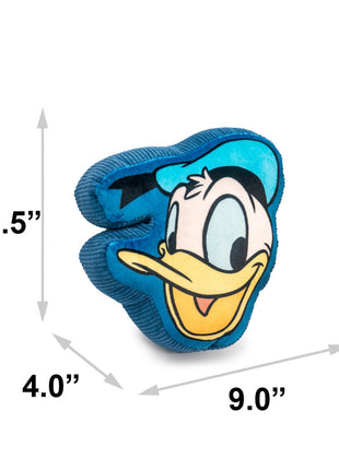 Dog Toy Squeaker Plush - Disney Donald Duck Smiling Face Blue