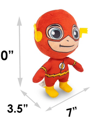 Dog Toy Squeaker Plush - DC Super Friends Collection Chibi Flash Full Body Standing Pose