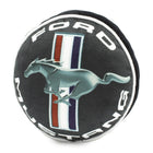 Dog Toy Squeaker Plush - FORD MUSTANG Tri-Bar Logo Script Round