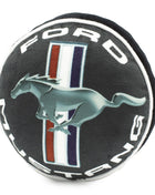 Dog Toy Squeaker Plush - FORD MUSTANG Tri-Bar Logo Script Round