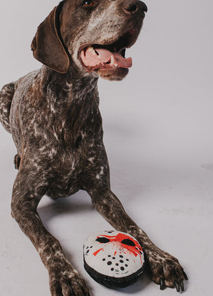 Dog Toy Squeaker Plush - Friday the 13th Jason Mask