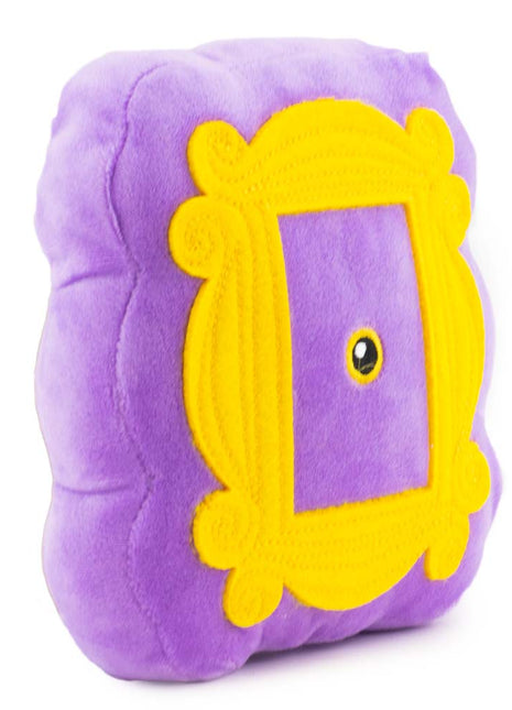 Dog Toy Squeaker Plush - Friends Monica's Peephole Frame Purple Yellows