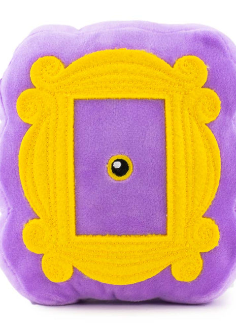 Dog Toy Squeaker Plush - Friends Monica's Peephole Frame Purple Yellows