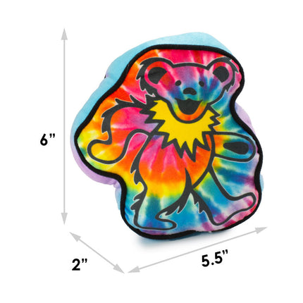Dog Toy Squeaker Plush - Grateful Dead Dancing Bear Tie Dye Multi Color