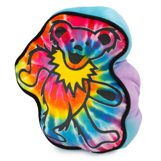 Dog Toy Squeaker Plush - Grateful Dead Dancing Bear Tie Dye Multi Color