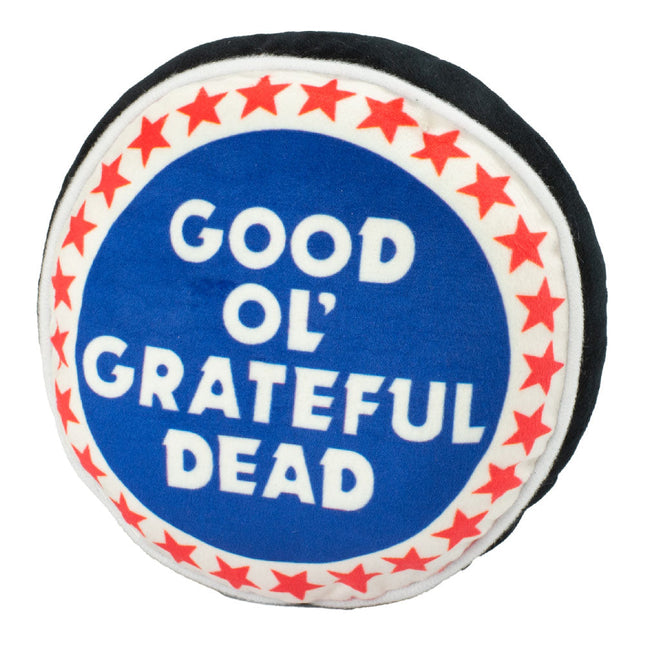 Dog Toy Squeaker Plush - Grateful Dead Steal Your Face Skull + GOOD OL GRATEFUL DEAD