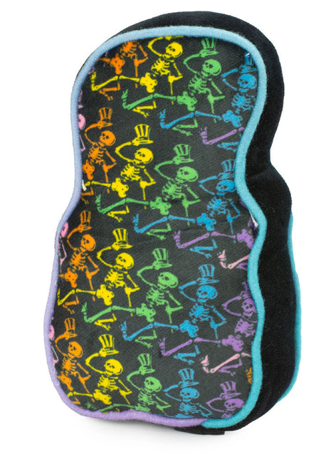 Dog Toy Squeaker Plush - Grateful Dead Skeleton Head Dancing Skeletons Black Multi Color