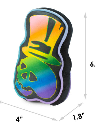 Dog Toy Squeaker Plush - Grateful Dead Skeleton Head Dancing Skeletons Black Multi Color