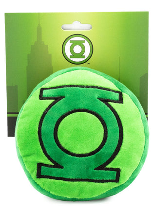 Dog Toy Squeaker Plush - Green Lantern Logo Round