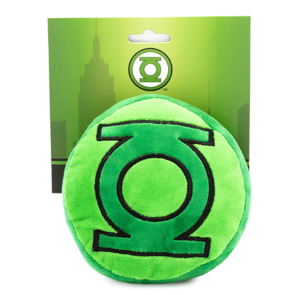 Dog Toy Squeaker Plush - Green Lantern Logo Round
