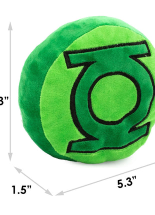Dog Toy Squeaker Plush - Green Lantern Logo Round