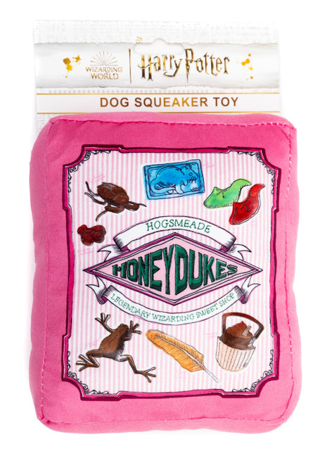 Dog Toy Squeaker Plush - Harry Potter Honeydukes Sweet Shop Candy Box Replica