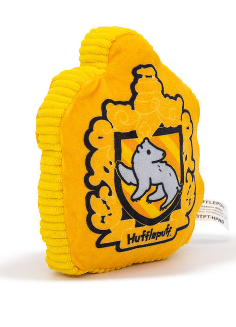 Dog Toy Squeaker Plush - Harry Potter Hufflepuff Badger Charm Crest Yellows