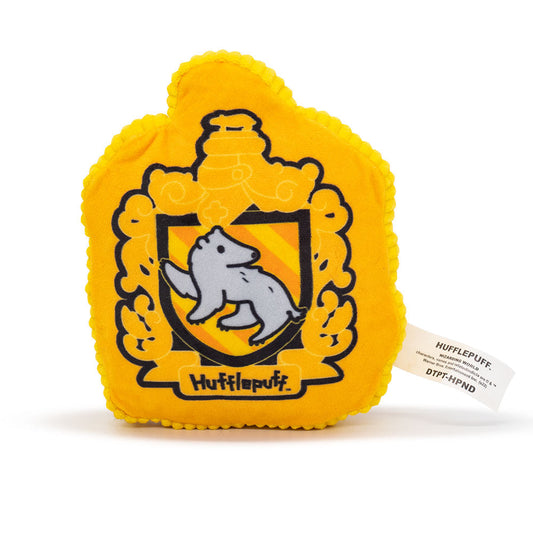 Dog Toy Squeaker Plush - Harry Potter Hufflepuff Badger Charm Crest Yellows