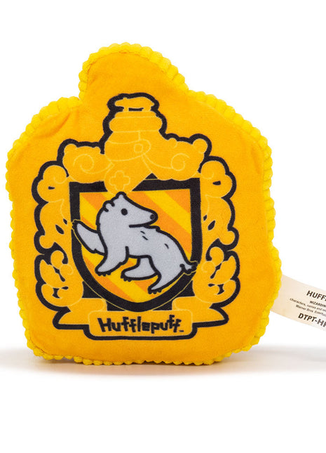 Dog Toy Squeaker Plush - Harry Potter Hufflepuff Badger Charm Crest Yellows