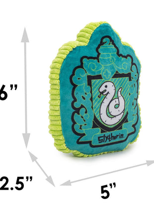 Dog Toy Squeaker Plush - Harry Potter Slytherin Snake Charm Crest Blues