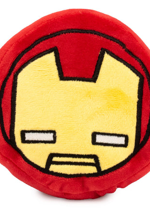 Dog Toy Squeaker Plush - Iron Man Kawaii Face