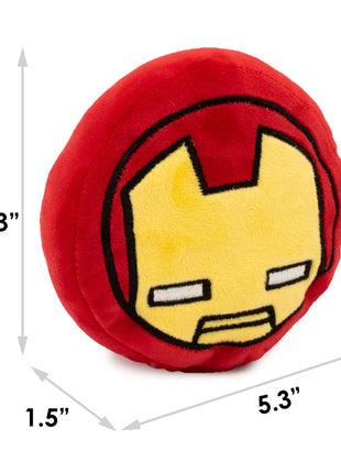 Dog Toy Squeaker Plush - Iron Man Kawaii Face