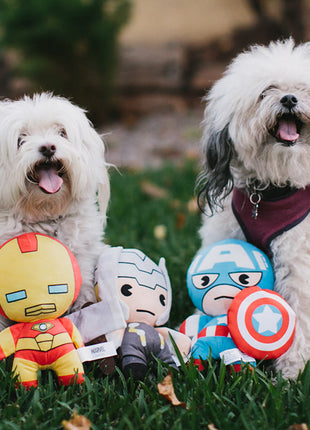 Dog Toy Squeaky Plush - Kawaii Iron Man Standing Pose