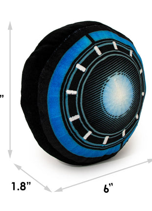 Dog Toy Plush - 6-INCH - Iron Man Arc Reactor Black Blues
