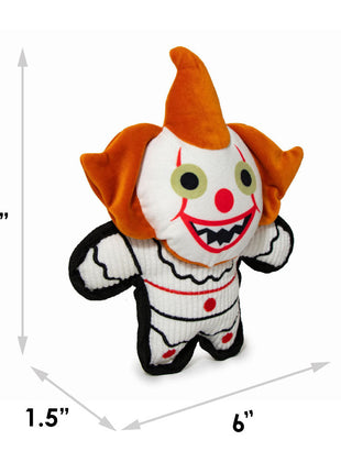 Dog Toy Squeaker Corduroy Plush - It Pennywise Red Balloon Pose
