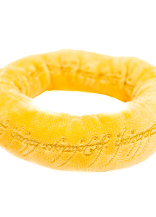 Dog Toy Squeaker Plush - The Lord of the Rings One Ring Golden Yellow