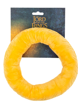 Dog Toy Squeaker Plush - The Lord of the Rings One Ring Golden Yellow