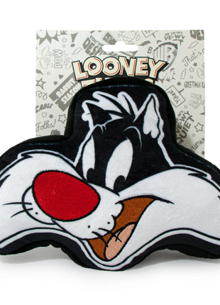 Dog Toy Squeaky Plush - Looney Tunes Sylvester the Cat Smiling