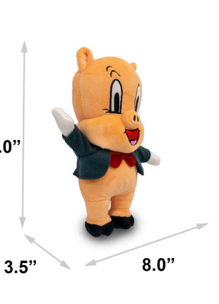 Dog Toy Squeaker Plush - Looney Tunes Porky Pig Full Body Standing Pose