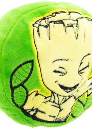 Dog Toy Squeaky Plush - Groot Happy Pose Leaves Greens Browns