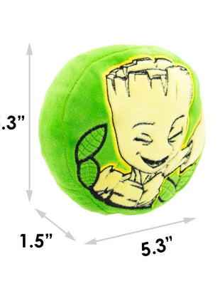 Dog Toy Squeaky Plush - Groot Happy Pose Leaves Greens Browns