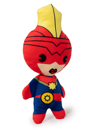 Dog Toy Squeaky Plush - Kawaii Captain Marvel Standing Pose