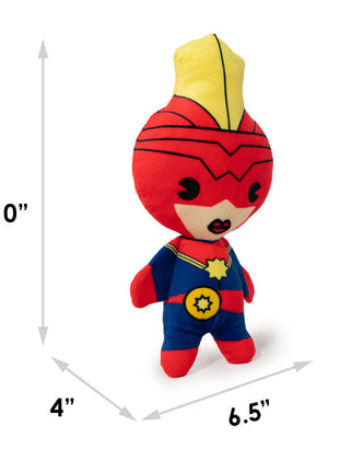 Dog Toy Squeaky Plush - Kawaii Captain Marvel Standing Pose