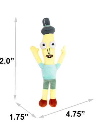 Dog Toy Squeaker Plush - Rick and Morty Mr. Poopybutthole Full Body Pose