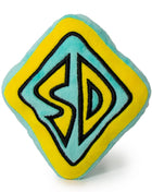 Dog Toy Squeaky Plush - Scooby Doo SD Dog Collar Logo Blue Yellow