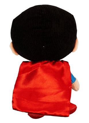 Dog Toy Squeaker Plush - Superman Chibi Full Body Standing Pose with Corduroy Hair