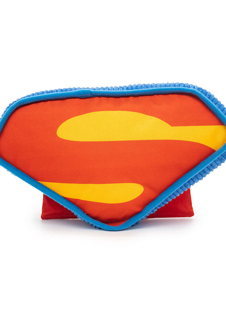 Dog Toy Squeaker Plush - DC League of Super-Pets Superman Dog Krypto the Super Dog Logo with Cape Blue Red Yellow