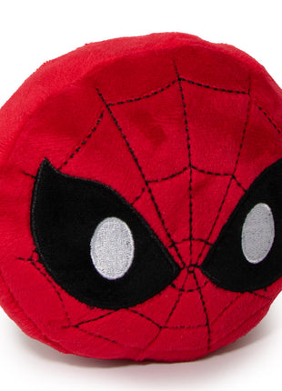 Dog Toy Squeaky Plush - Spider-Man Face Emoji Red Black White