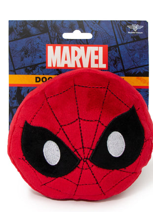 Dog Toy Squeaky Plush - Spider-Man Face Emoji Red Black White