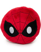 Dog Toy Squeaky Plush - Spider-Man Face Emoji Red Black White