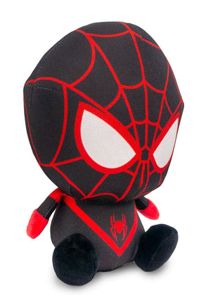 Dog Toy Squeaker Plush - Marvel Ultimate Spider-Man Morales Full Body Sitting Pose