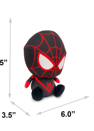 Dog Toy Squeaker Plush - Marvel Ultimate Spider-Man Morales Full Body Sitting Pose