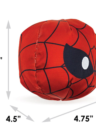Dog Toy Ballistic Squeaker - Spider-Man Face Red